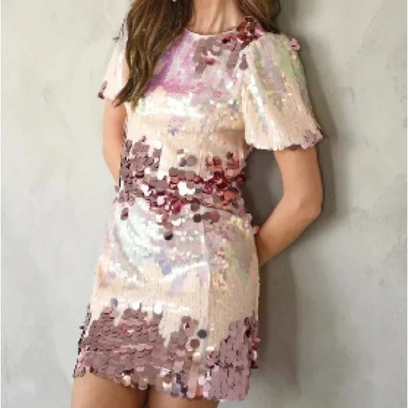 strapless open back dress Noen Curve Printed Shirt Dress, Pink main image 0